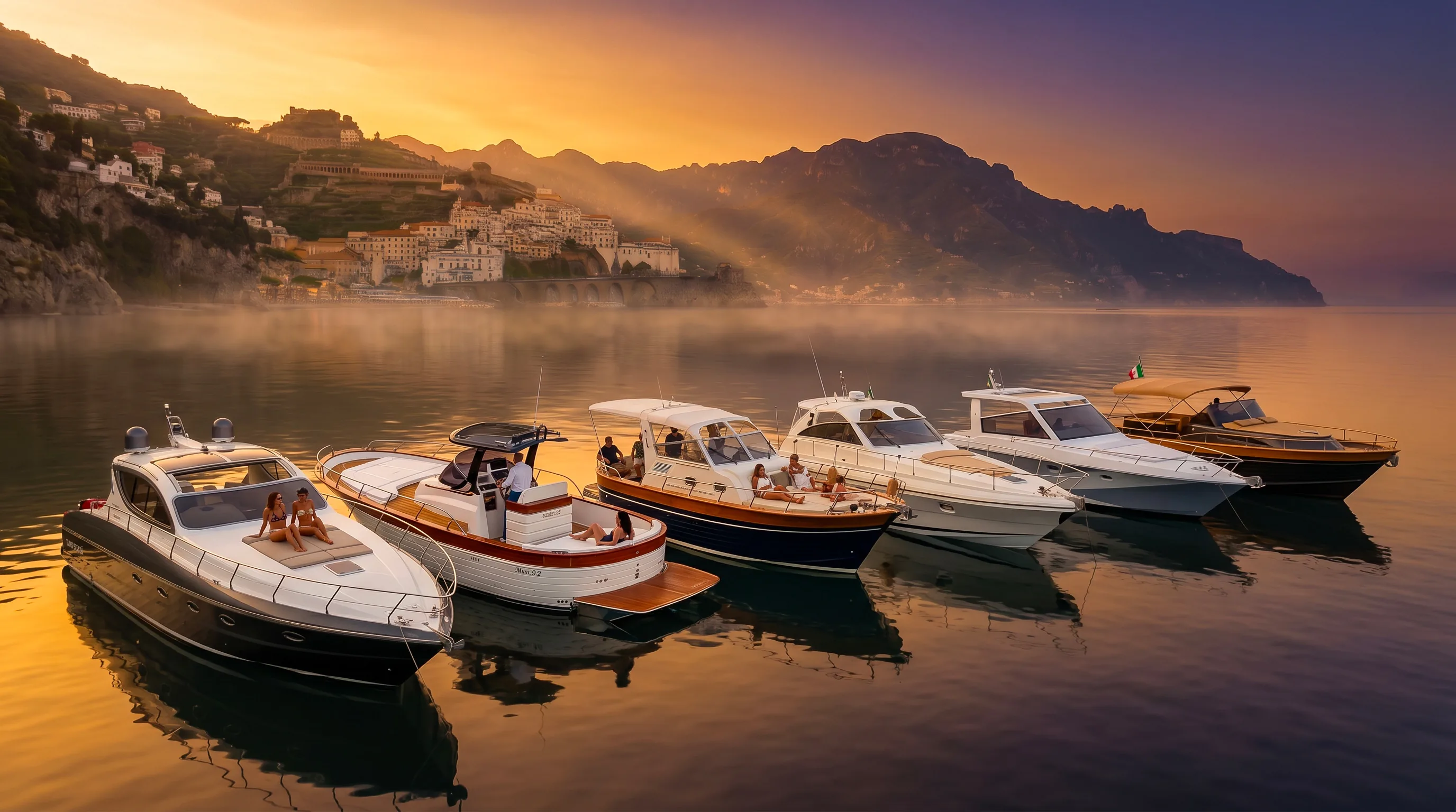 Flotta BoatVibe — tour in barca e noleggio yacht di lusso in Costiera Amalfitana